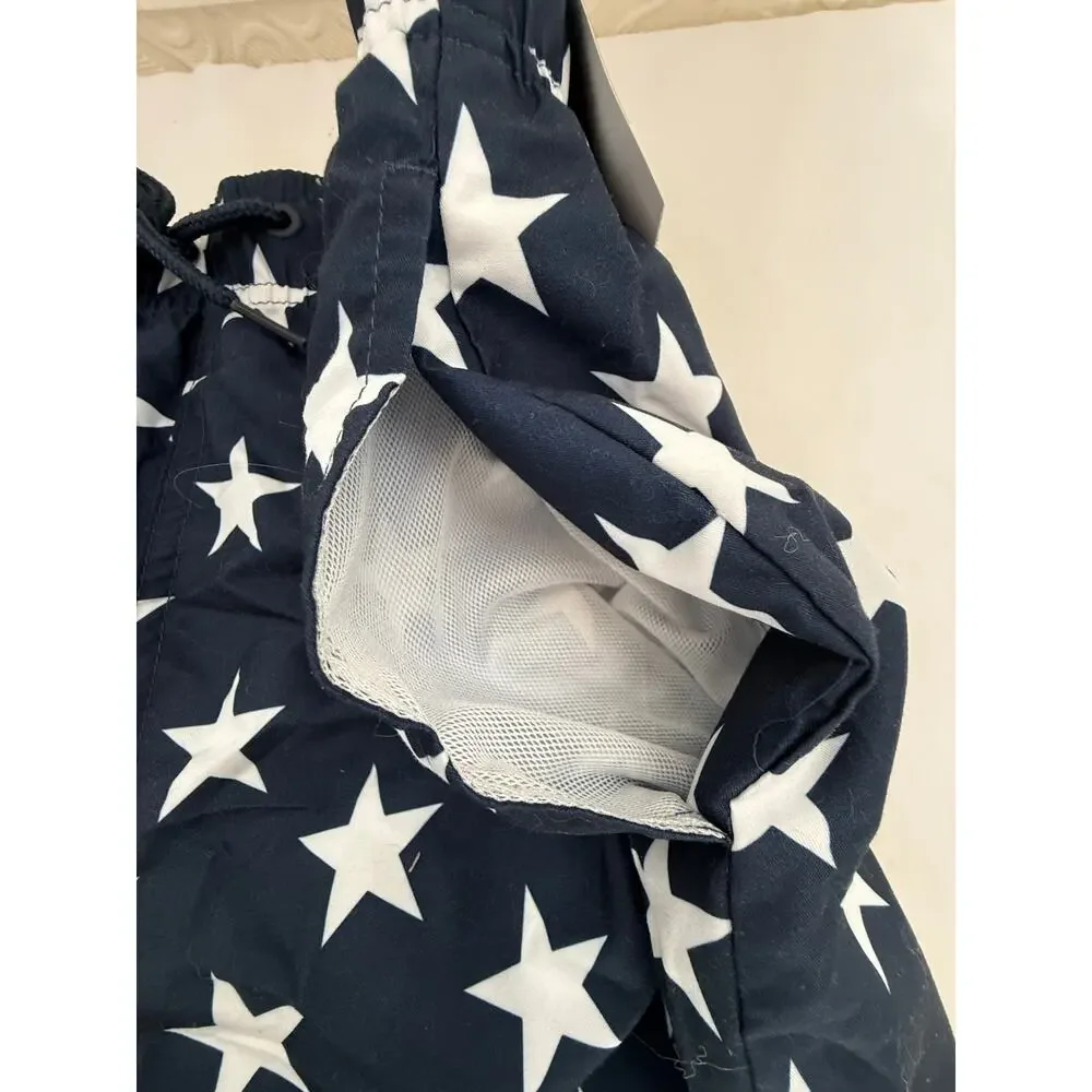 SKU2520 George Men's Plus Size Medium USA Star Print Swim Trunks